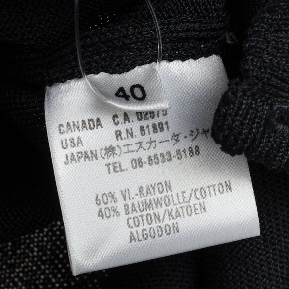 Escada Black Floral Embroidered Deep V Cardigan - Picture 10 of 11